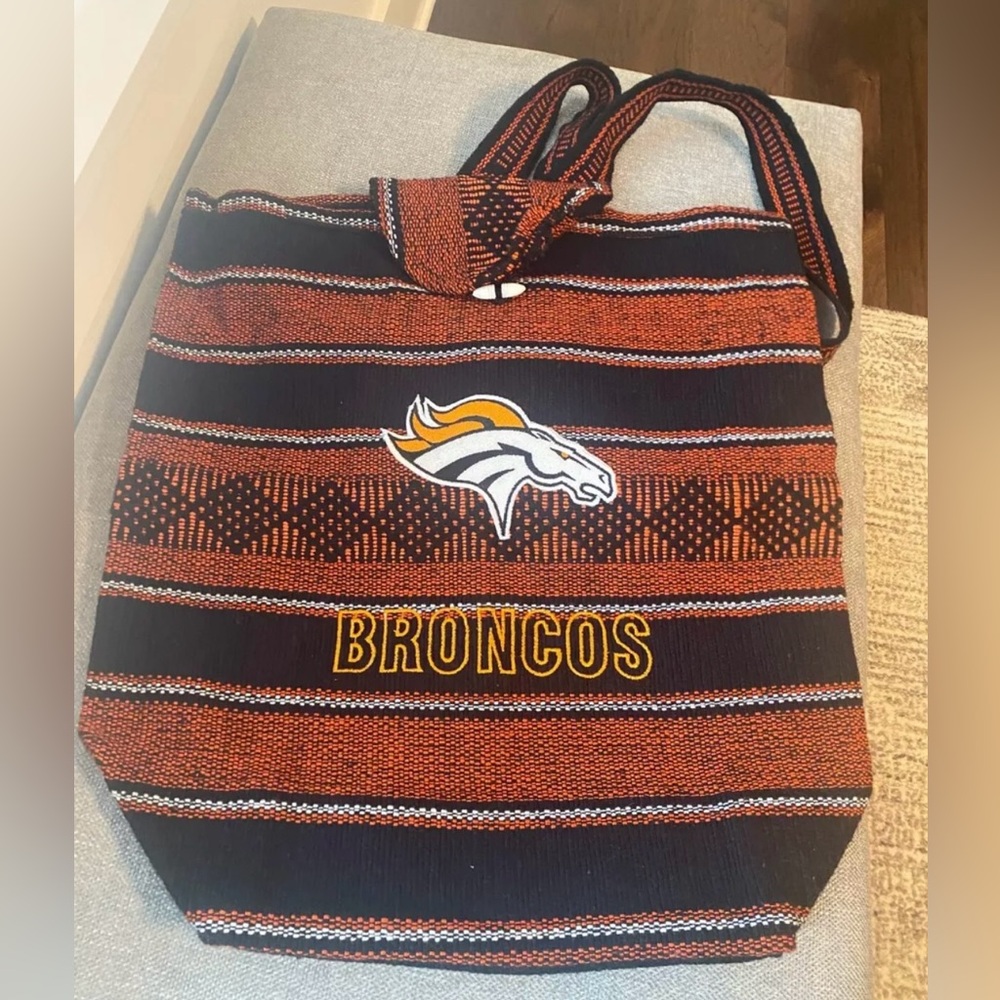 Denver Broncos cloth Hobo Backpack with drawstring NEW
